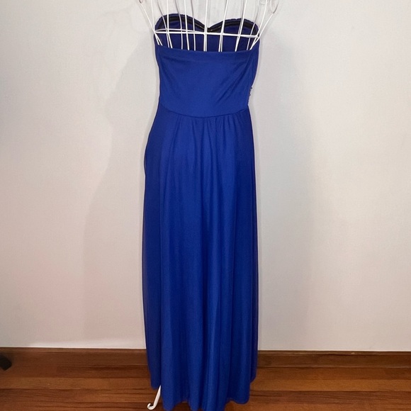 Sequin Hearts Empire Waist Royal Blue Ball Gown w/ Beaded & Sequin Detail - Picture 7 of 12